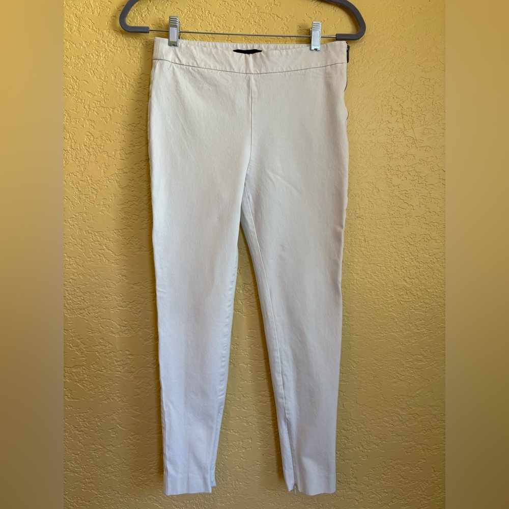 Cream Slim Fit Pants